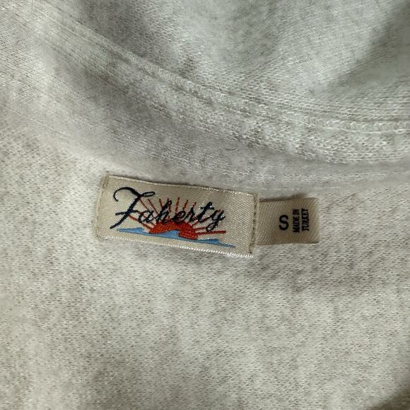 Faherty Legend Sweater Shirt Womens Size S Off White Flannel Pockets Button Up - Picture 3 of 7